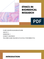 Ethics in Biomedical Research