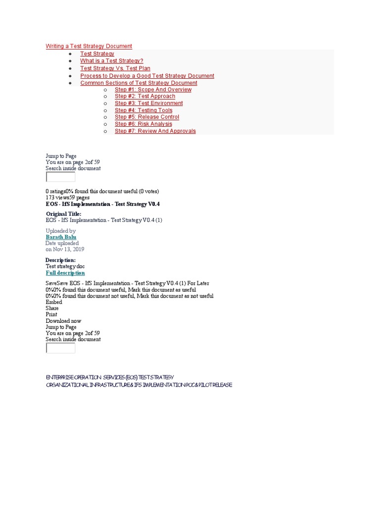 Test strategy document v1 0 pdf software testing computing