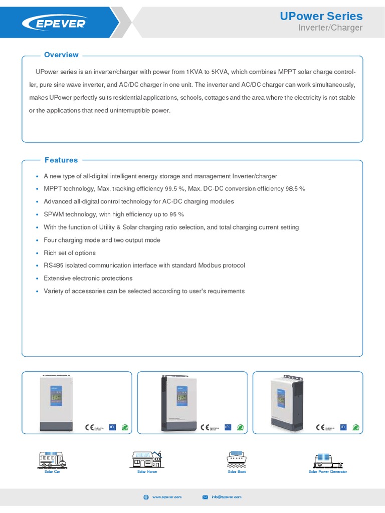 EP UPower Inverter | PDF | Power Inverter | Battery Charger
