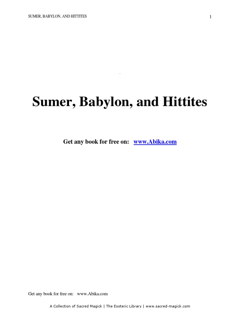 Sumer, Babylon, and Hittite Civilizations | PDF | Epic Of Gilgamesh | Sumer