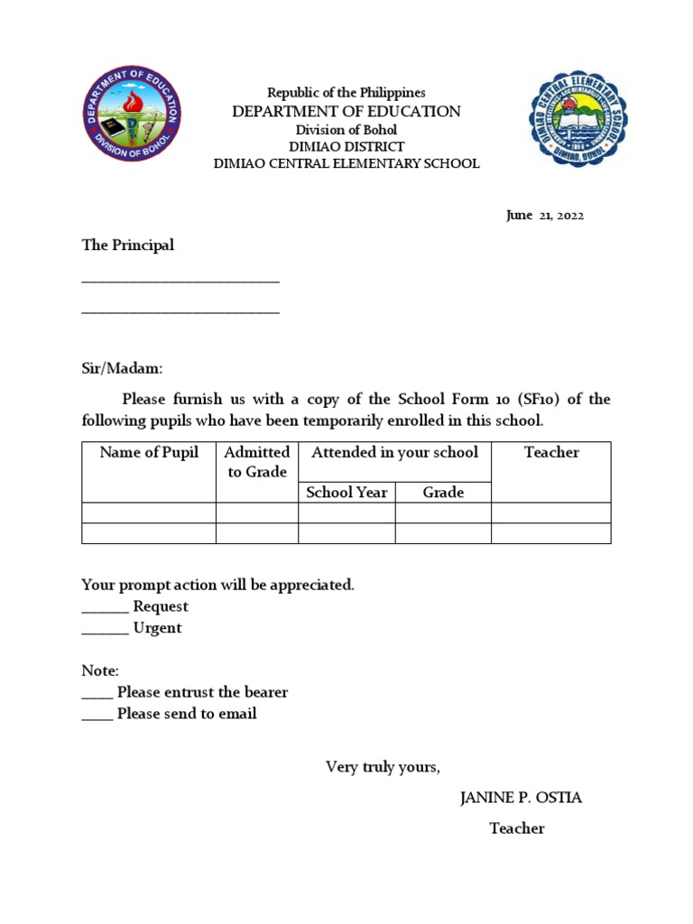 Request form 137 pdf