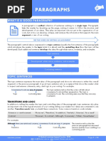 Tips in Preparation of Paragraphs