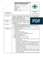 Sop Tumpahan Reagen Dan Pajanan Petugas Laboratorium