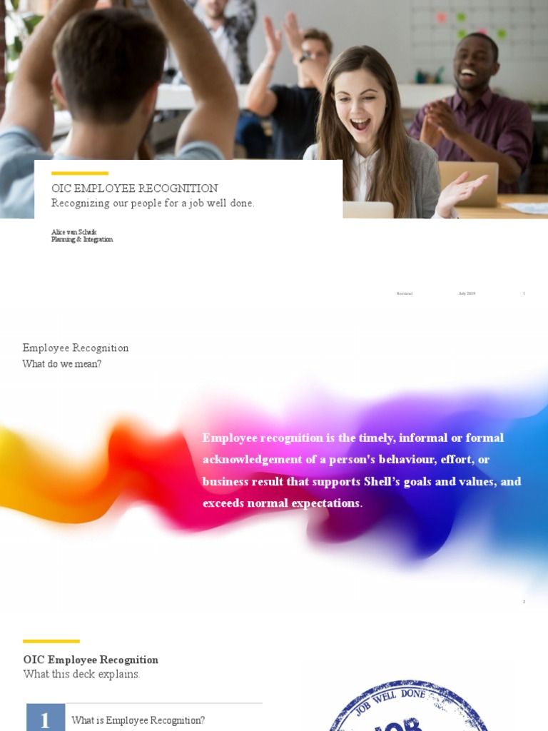 OIC Employee Recognition Guide | PDF
