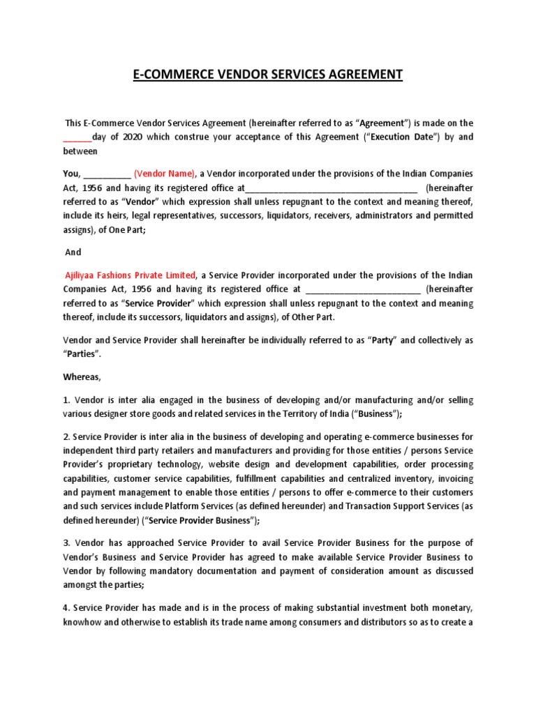 Seller Agreement Full | PDF