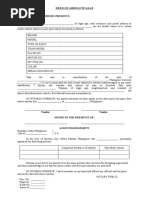 DEED OF SALE Form