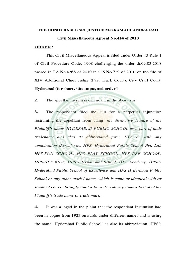 High Court Orders in CMA 414 PDF