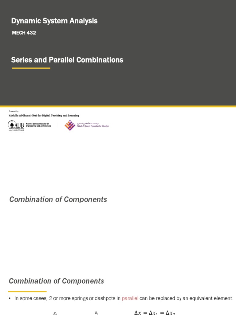 Series and Parallel Combinations- Combination and Components | PDF