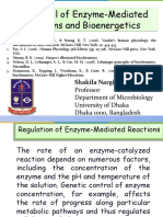 The Control of Enzyme Mediated Reaction and Bioenegetics 1