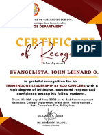 Remaining Certificate