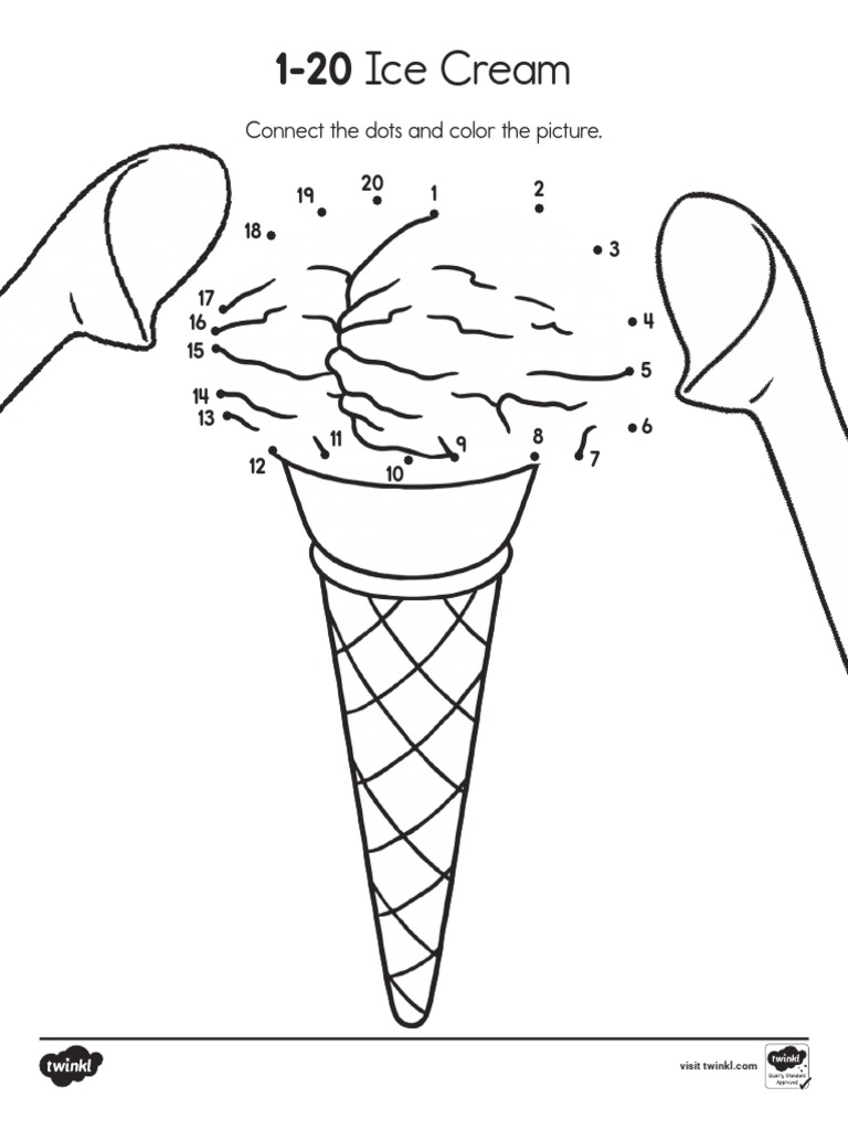 Summer Ice Cream Dot to Dot Printables | PDF