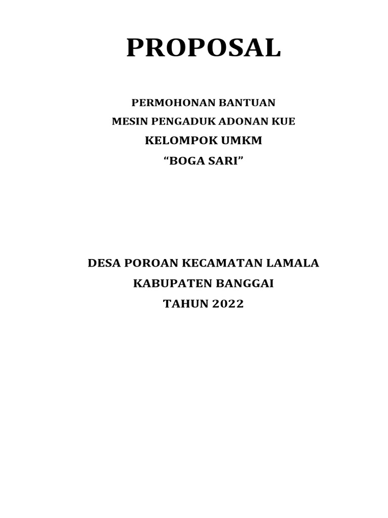 Proposal Tata Boga | PDF