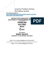 Solution Manual For Problem Solving With C 10th Edition Savitch