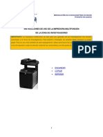 Instrucciones de Uso de La Impresora Multifunción de La Zona de Investigadores