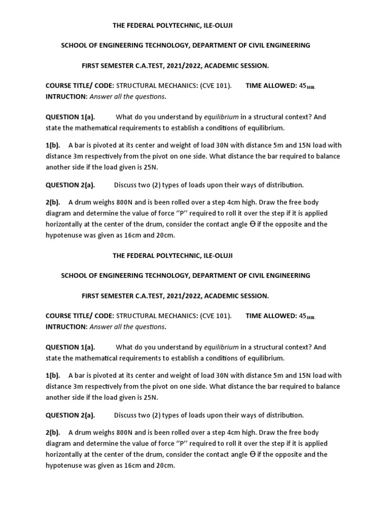 Cec 101 Test | PDF | Science & Mathematics