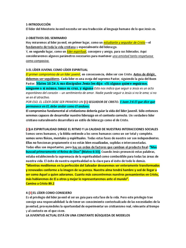 liderazgo juvenil | PDF | Cristo (título) | Liderazgo