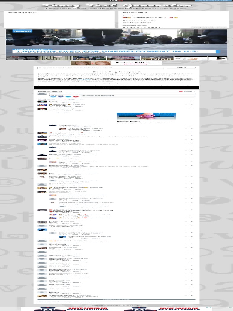 Fancy Text Generator (???? ??? ?????) LingoJam PDF Text Communication