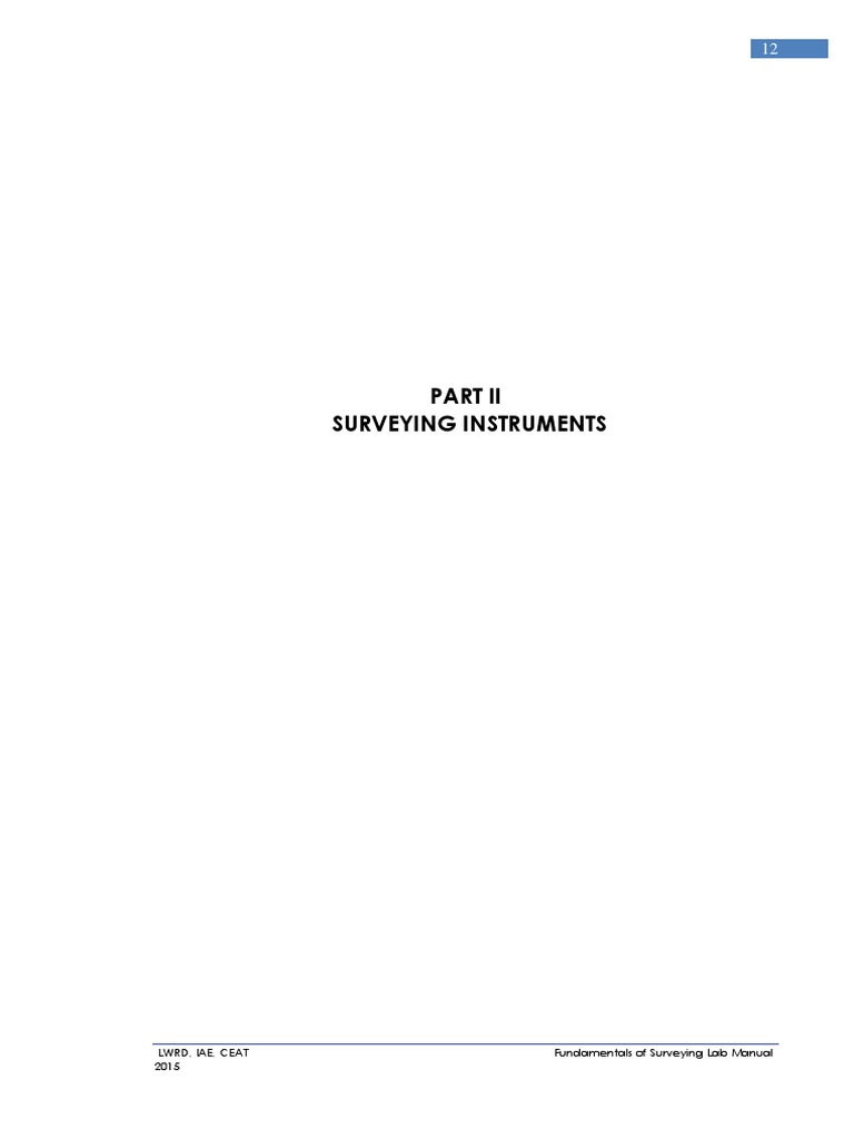 ABE48 Lab Manual Surveying Instruments PDF Surveying Global