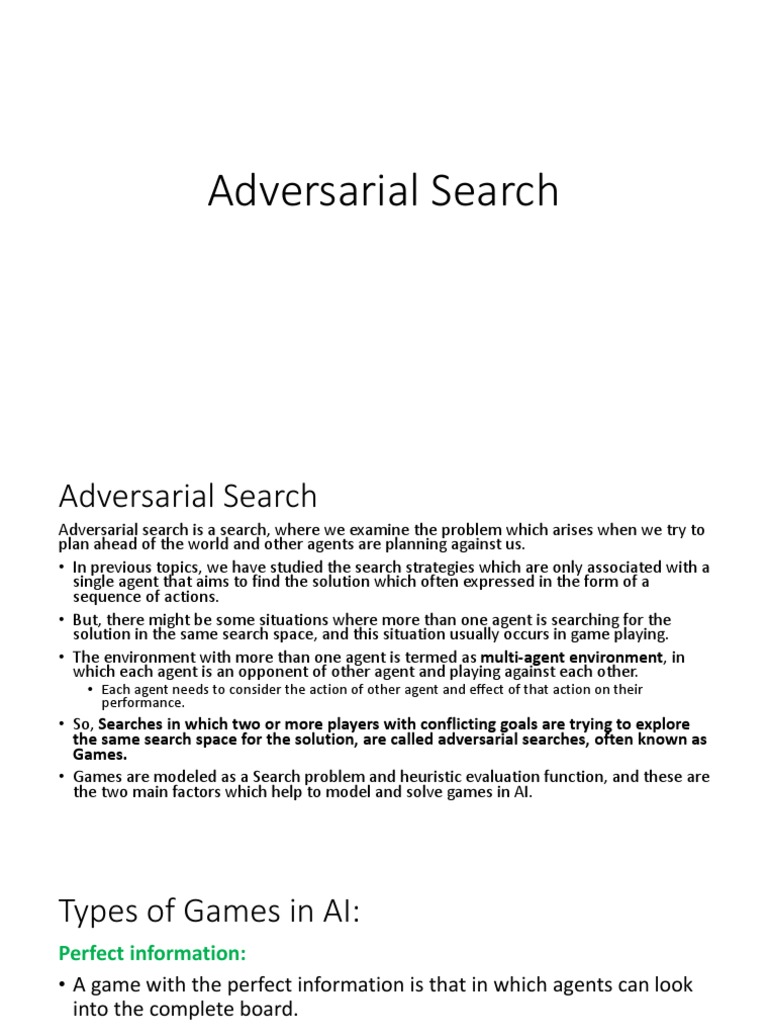 Adversarial Search | PDF | Gaming | Applied Mathematics