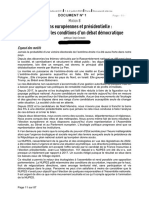 Elections Européennes Et Présidentielle: Construisons Les Conditions D'un Débat Démocratique