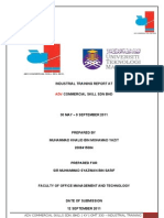 UiTM@UNIKOP OMT 330 Industrial Training Report