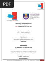 UiTM@UNIKOP OMT 330 Industrial Training Report