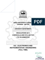 Anna University Chennai CHENNAI - 600 025: B.E - Electronics and Instrumentation Engineering (Full Time)