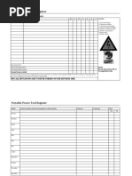 Portable Electrical Tools Inspection Checklist | PDF | Electrical ...