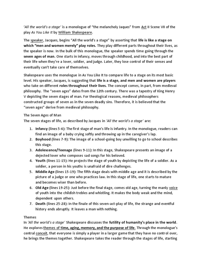 Jaques pdf as you like it william shakespeare
