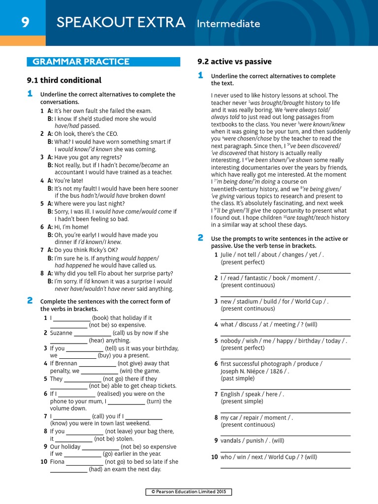 Speakout Intermediate Test Answer Key | PDF