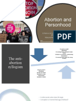 Abortion and Personhood - Final Power Point