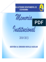 Memoria Institucional 2010-2013
