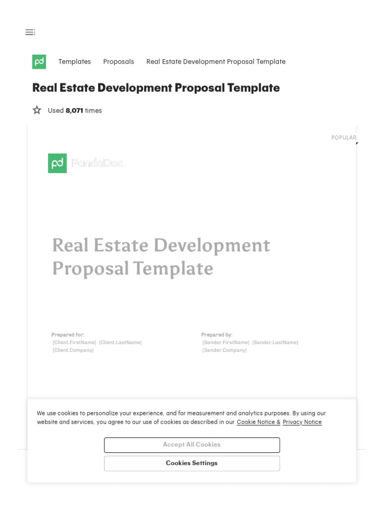 Free Real Estate Development Proposal Template (2023 Legal Sample