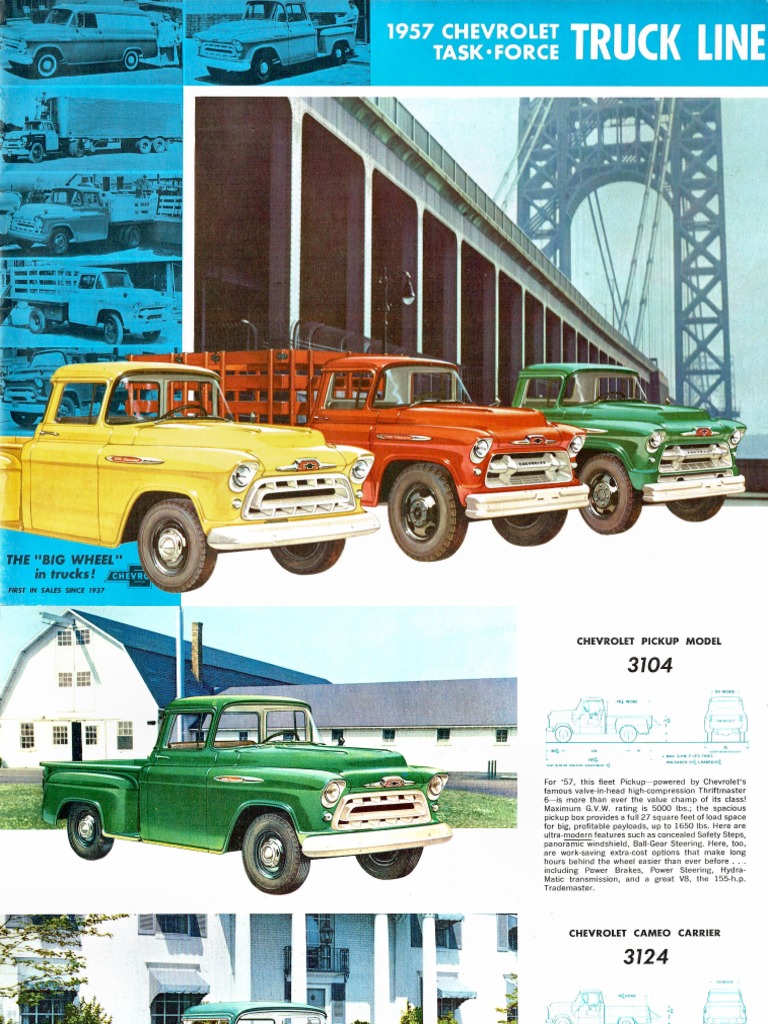 1957 Chevrolet Task Force Truck Line | PDF