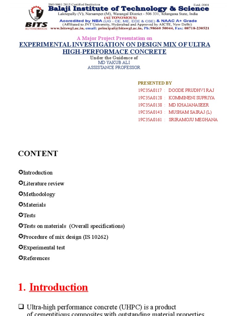 Ultra High Performance Concrete | PDF