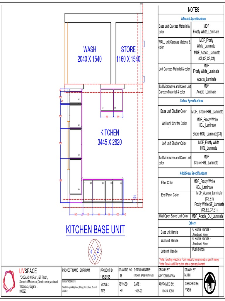 Kitchen Base Unit Layout Plan | PDF