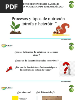Procesos y Tipos D e Nutricion