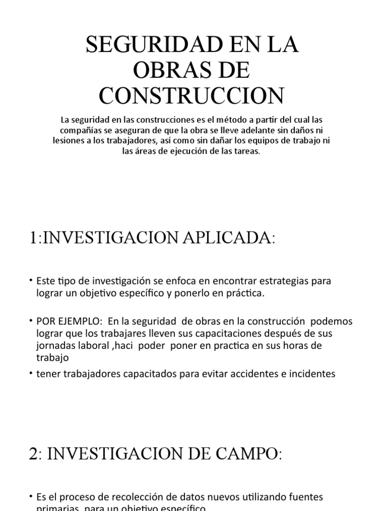 Seguridad En La Construccion Pdf