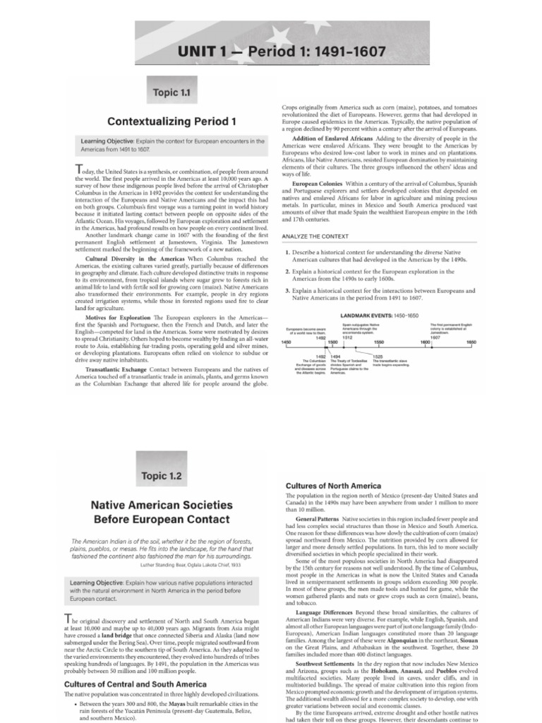 Amsco 2021 unit 1 pdf