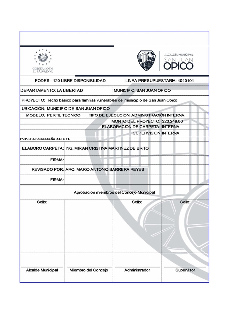 Techo Digno para Familias en San Juan Opico | PDF | Pobreza | Pobreza e ...