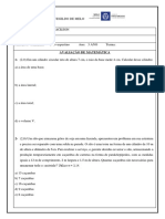 AVALIAÇÃO 3 Ano 2 Bimestre Matemática