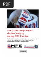 Michigan Fair Elections Ann Arbor Report 2022