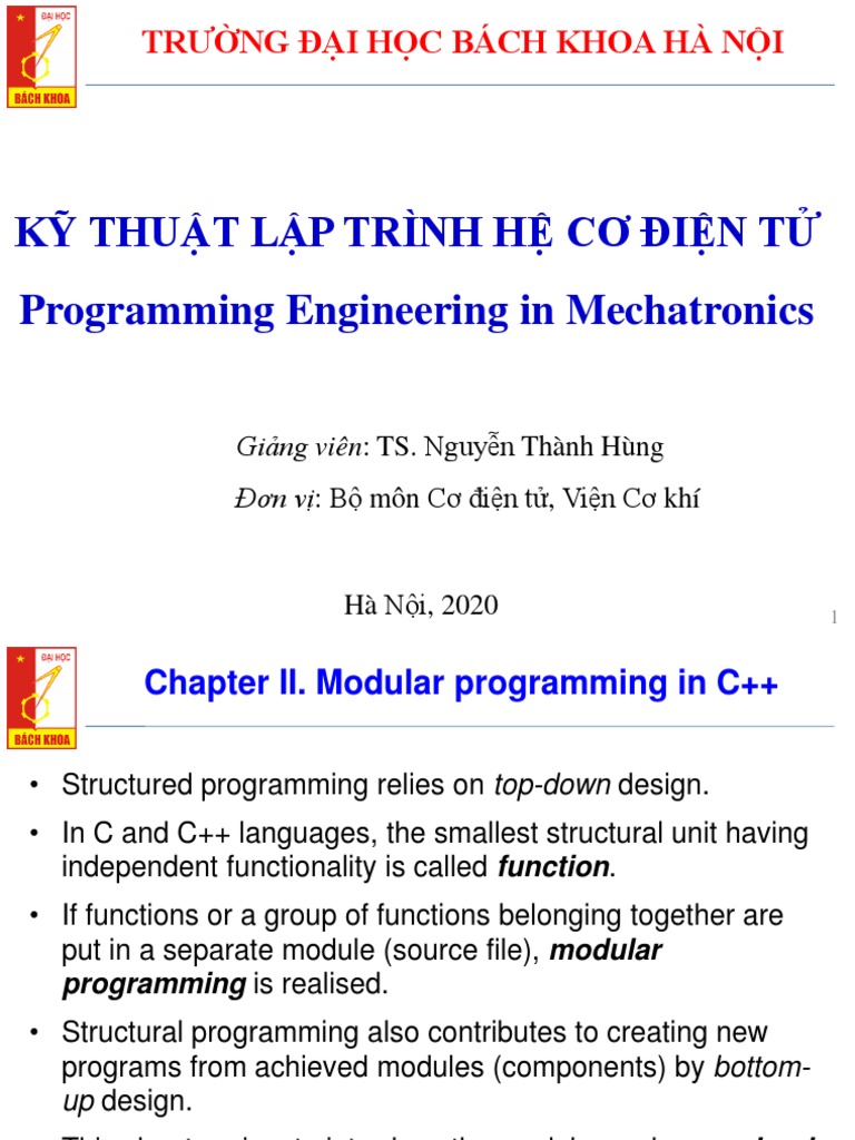 Chapter II. Modular Programming in C++ | PDF | Scope (Computer Science ...