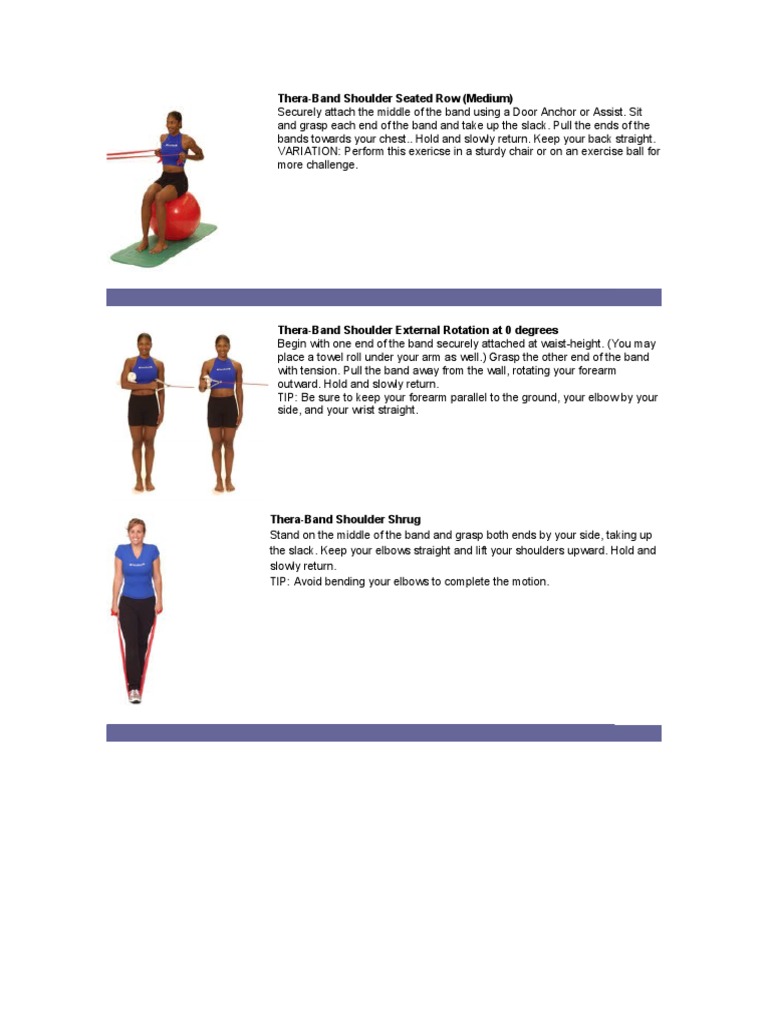 TherabandShoulder Excercise, PDF, Anatomical Terms Of Motion
