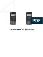 Casio FX - 991 & 570 EX ClassWiz Scientific Calculator
