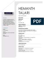 Hemanth Resume For Design
