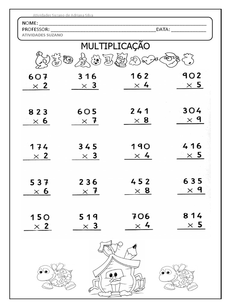 Multiplicações Atividade de Apoio | PDF