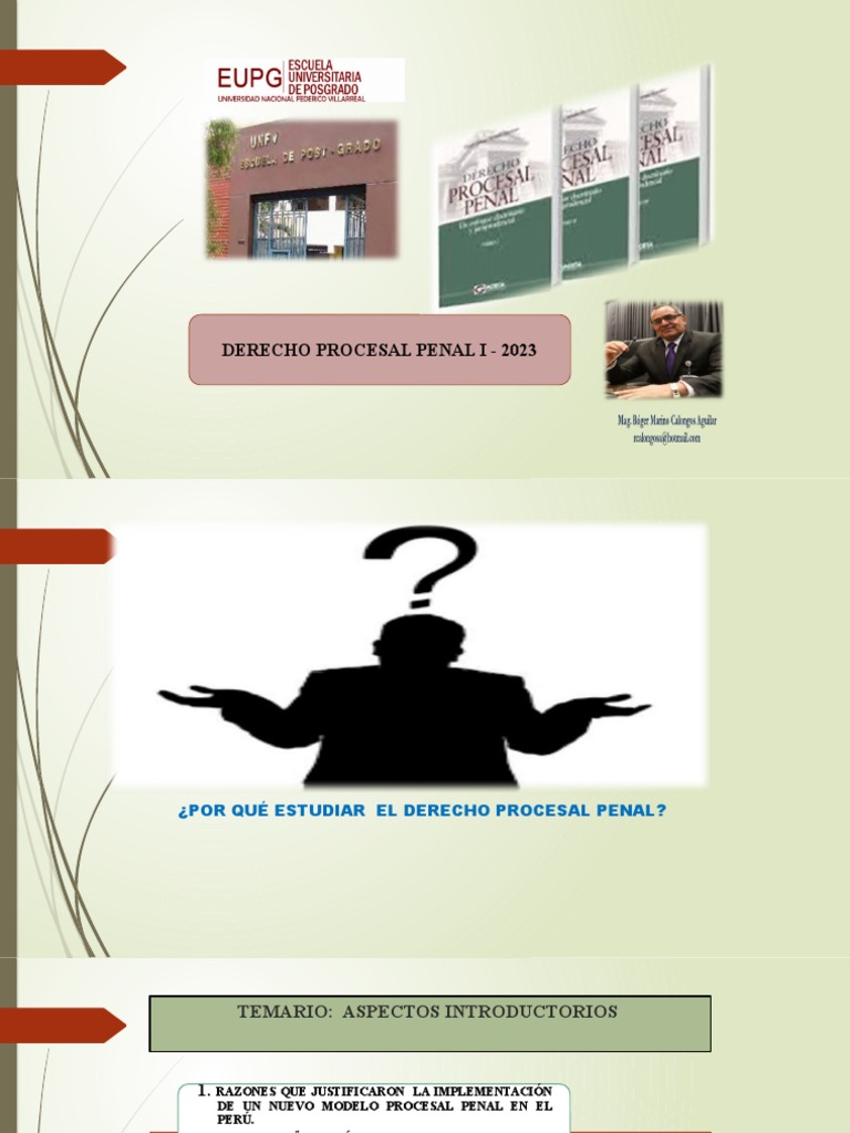Semana I | PDF | Ley procesal | Derecho penal