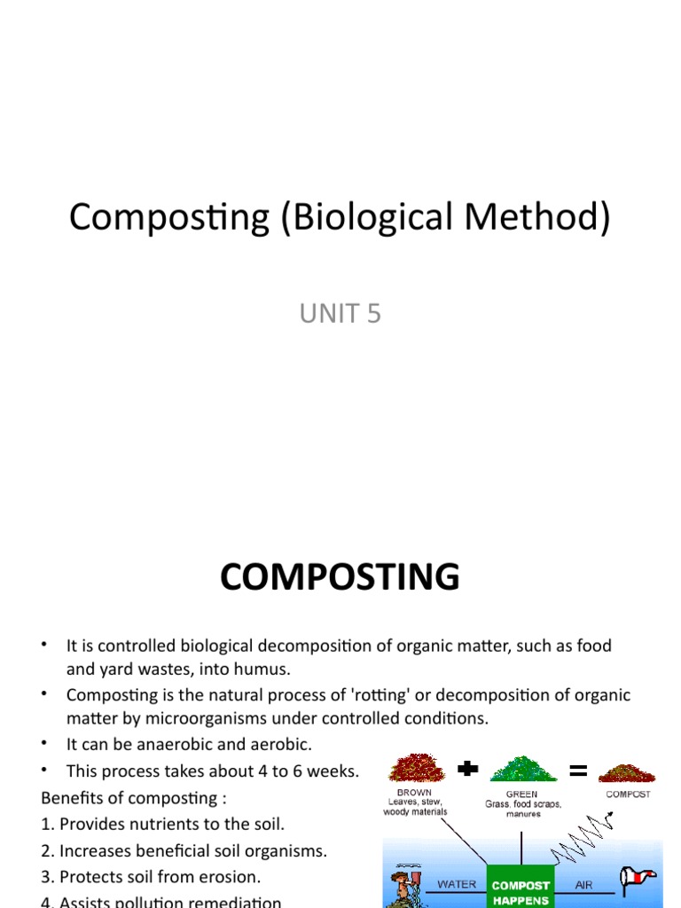 Composting Biological Method PDF Compost Anaerobic Digestion