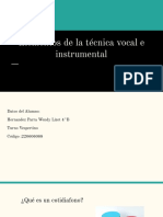 Elementos de La Técnica Vocal e Instrumental